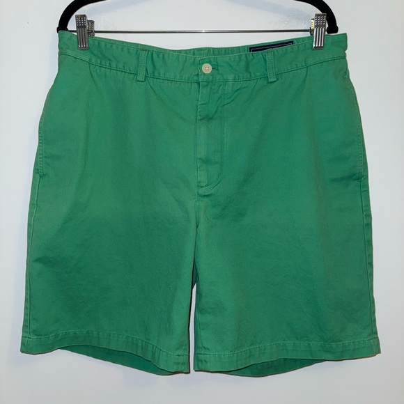 Vineyard Vines Classic Fit 9” Club Shorts Men’s Size 36 Green Cotton Flat Front - Picture 3 of 12